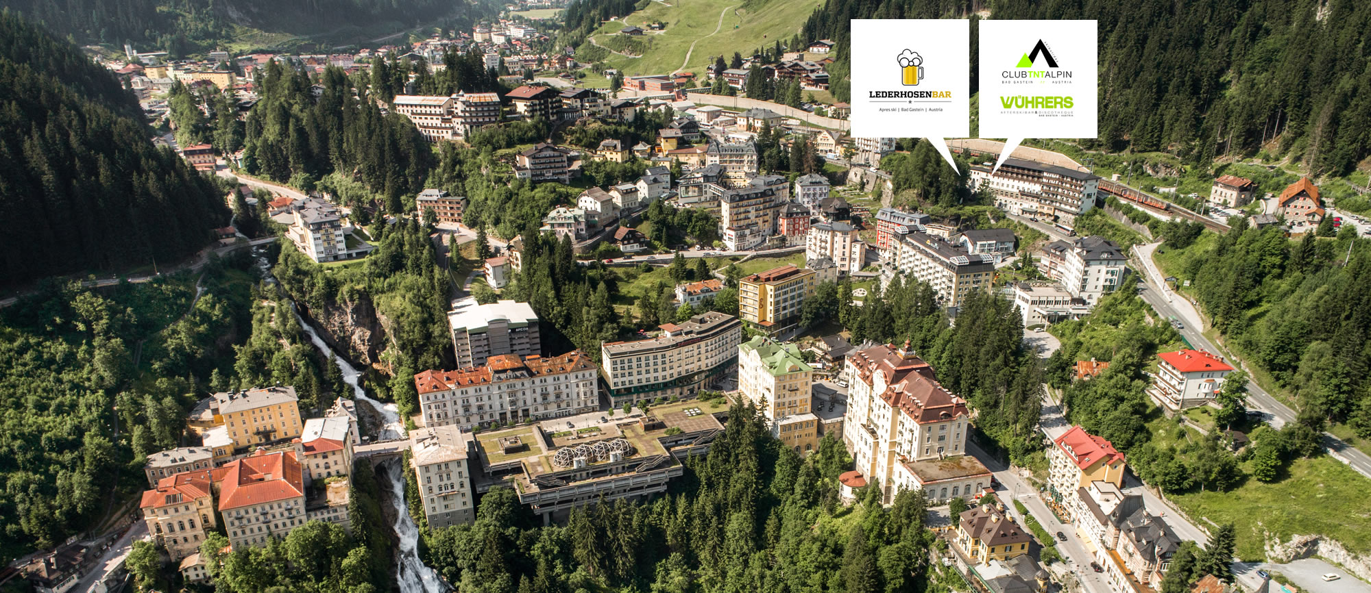 Club TNT Alpin, Wührers und Lederhosenbar in Bad Gastein im Sommer © TVB Gastein
